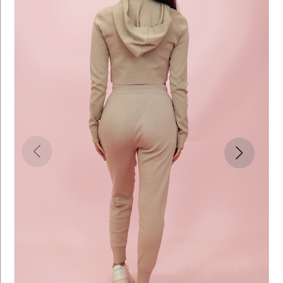 NEW WITH TAGS!!! cry baby tan knit joggers set - Picture 3 of 6